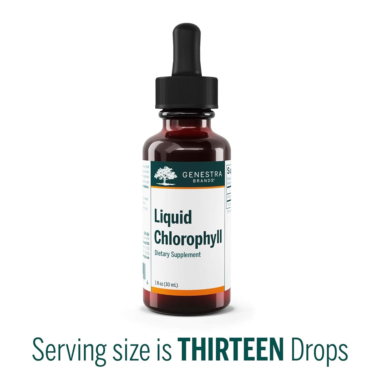 Genestra Brands Liquid Chlorophyll Drops - 25 mg Chlorophyll per Drop - 1 fl. oz. Bottle