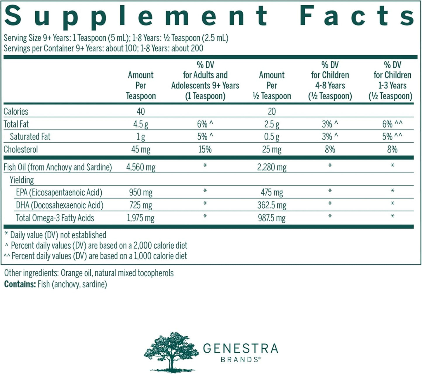 Genestra Brands Super EFA Liquid - Natural Orange Flavor | Promotes Cardiovascular Health & Brain, Eyes, Nerves in Children | 16.9 Fl Oz