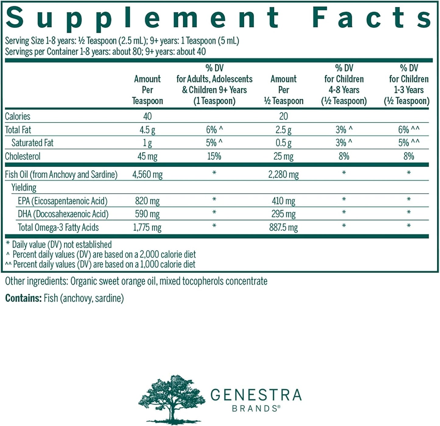 Genestra Brands Super EFA Liquid | Natural Orange Flavor | 6.8 Fl Oz | Cardiovascular and Brain Health Support for Kids and Adults