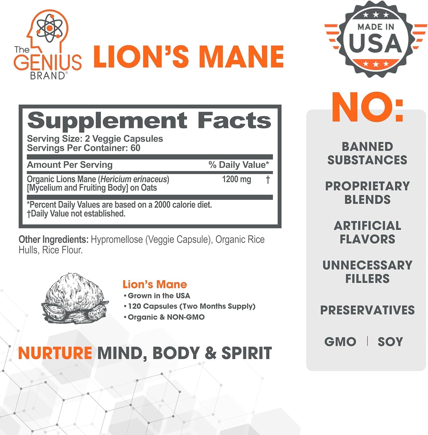 Genius Brand Immune & Cognitive Boost Bundle with Turkey Tail and Lion's Mane Supplements