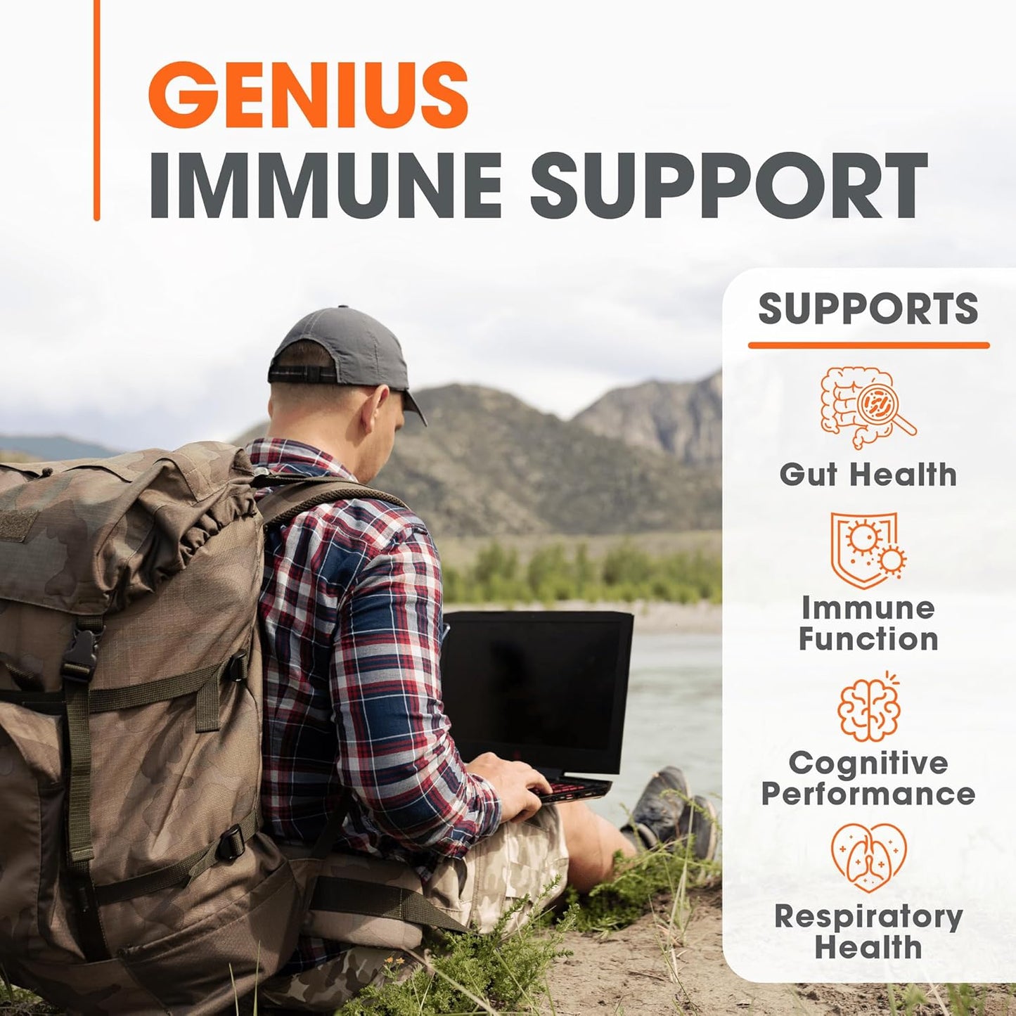 Genius Brand Immune & Cognitive Boost Bundle with Turkey Tail and Lion's Mane Supplements