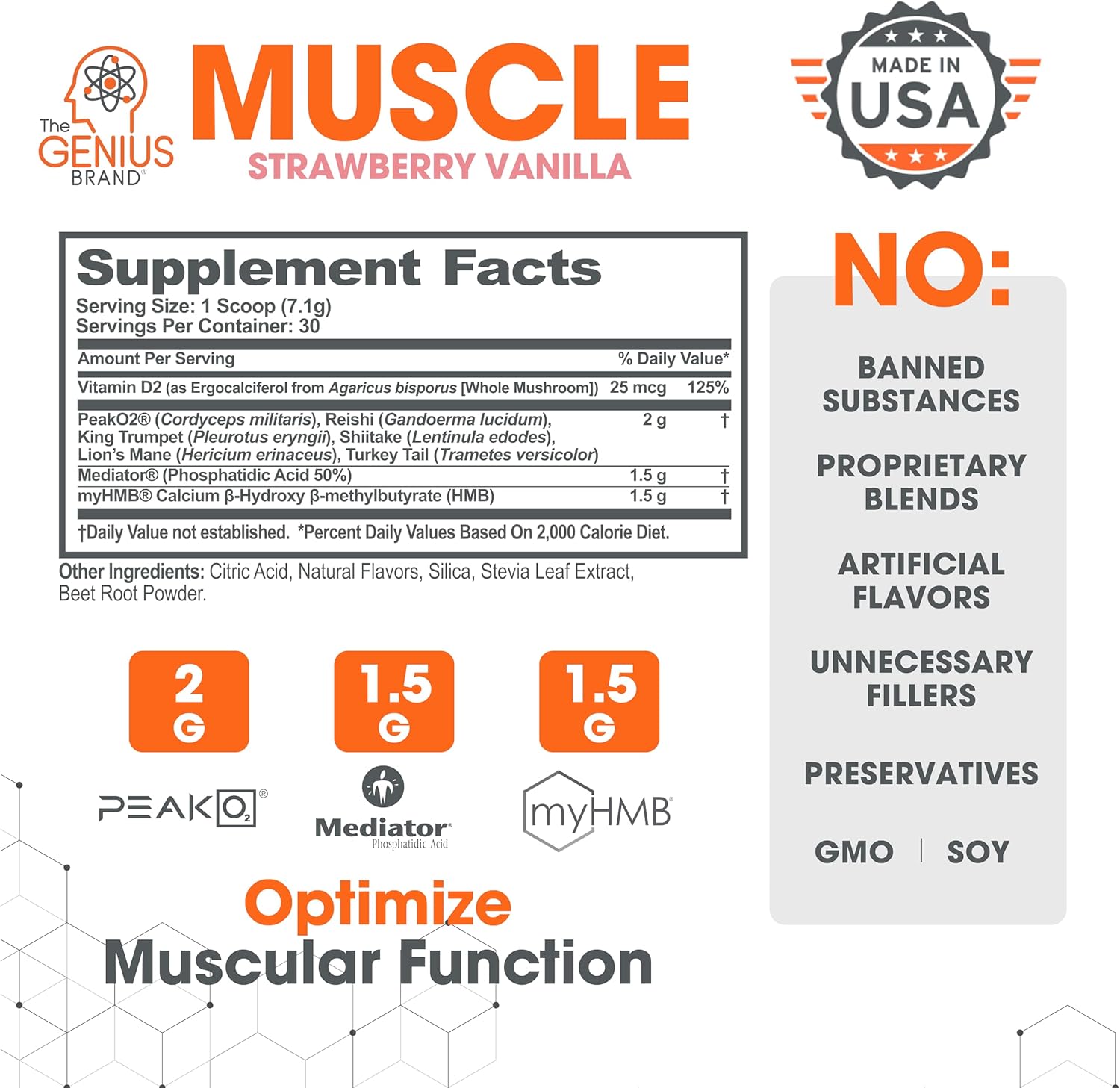 Genius Brand Sour Peach Rings Bundle: Hydrate Stick Pack & Muscle Builder, Natural Electrolyte Booster & Anabolic Activator