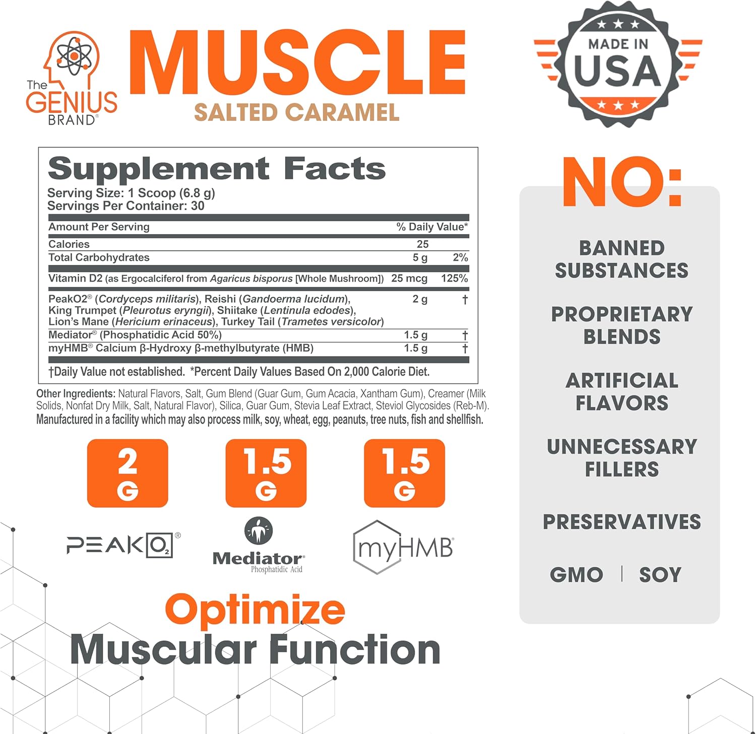 Genius Brand Sour Peach Rings Bundle: Hydrate Stick Pack & Muscle Builder - Natural Electrolyte Booster & Anabolic Activator