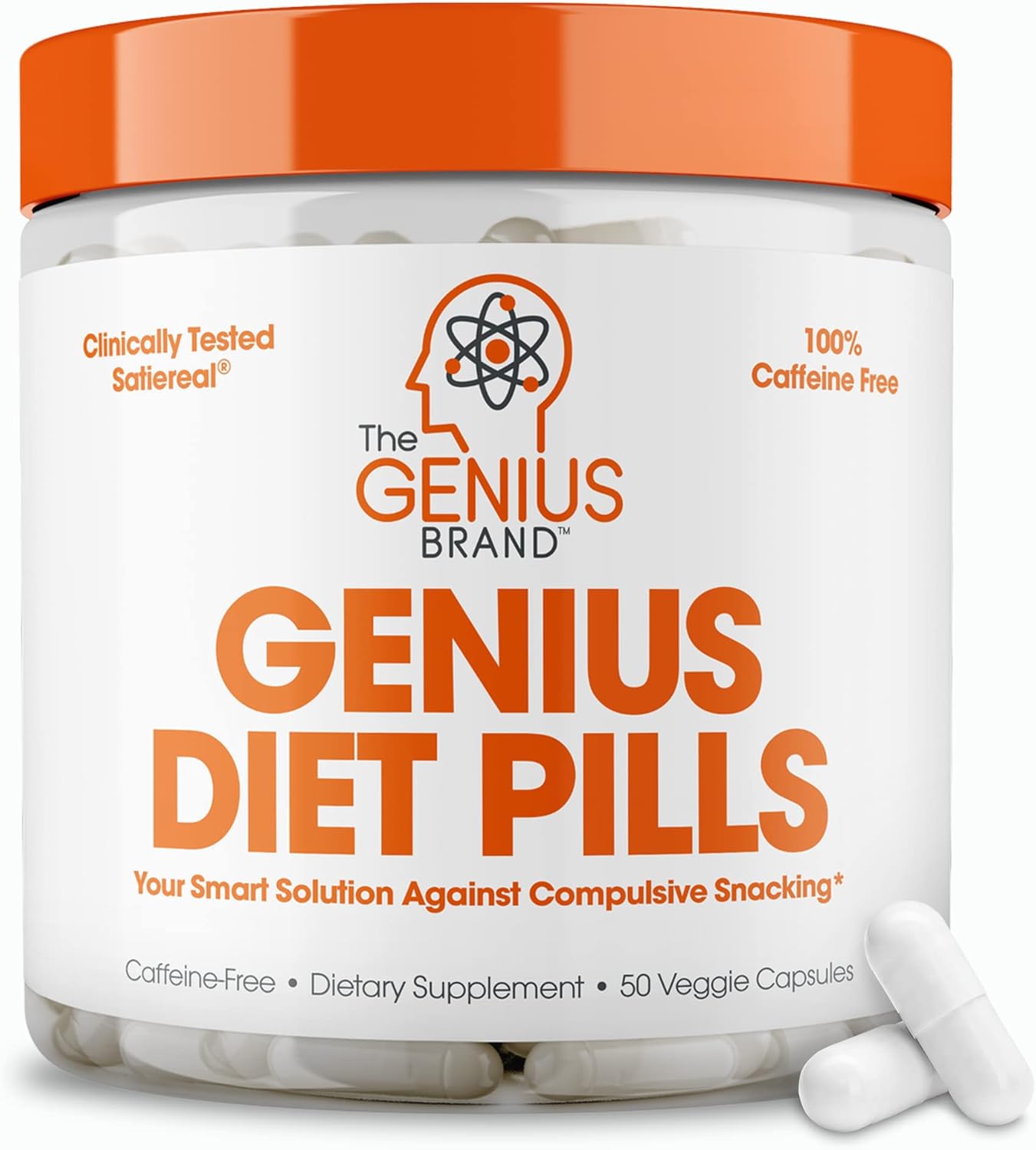Genius Diet Pills for Weight Loss Support - Appetite Suppressant with 5-HTP & Saffron - Cortisol & Thyroid Support - 50 Veggie Capsules - BoostGo Australia