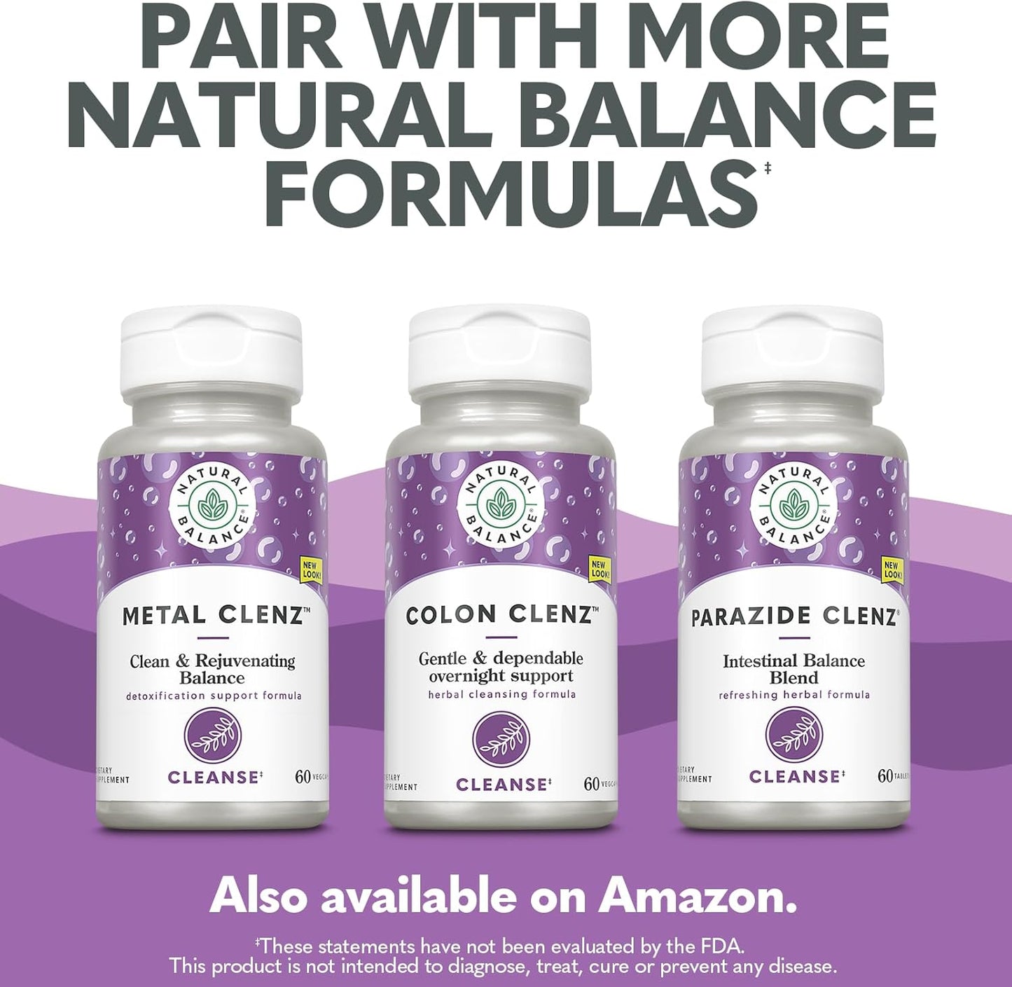 Gentle Herbal Colon Cleanse & Detox Supplement | Overnight Formula for Digestive Health - Natural Balance Colon Clenz - 60 VegCaps - 60-Day Guarantee