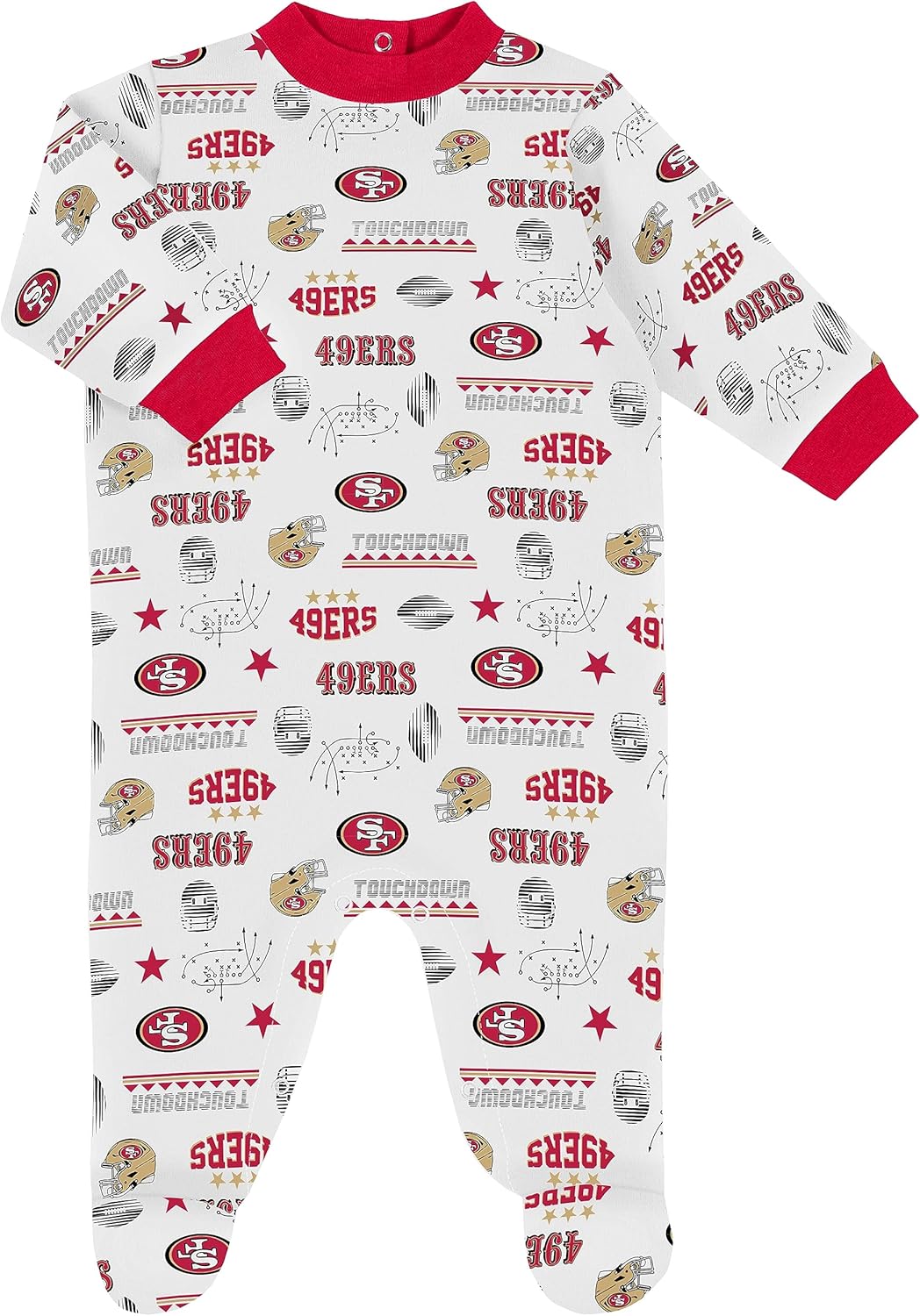 Gerber NFL Team Footed Sleep and Play Bodysuit Set for Unisex Babies