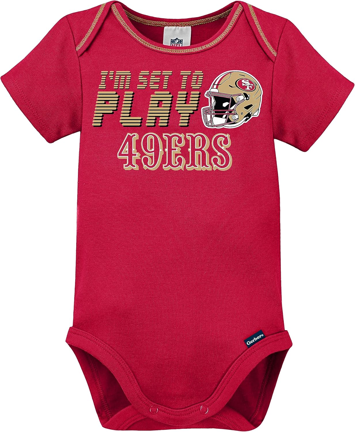 Gerber NFL Team Footed Sleep and Play Bodysuit Set for Unisex Babies
