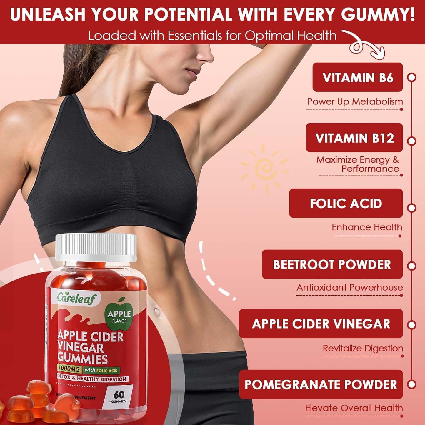 Get 2 Apple Cider Vinegar Gummies and Add Ashwagandha Gummies for $1 at careleaf
