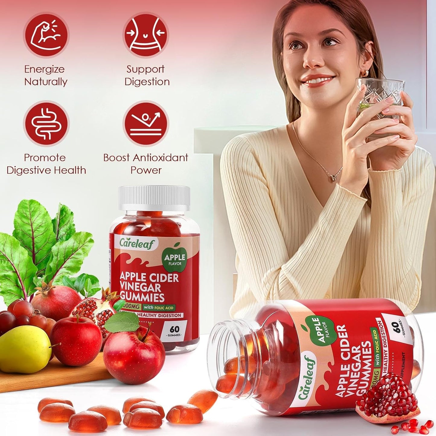 Get 2 Apple Cider Vinegar Gummies and Add Ashwagandha Gummies for $1 at careleaf