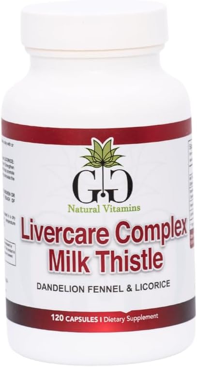 GG Natural Vitamins Liver Support Supplement - Potent Blend of Milk Thistle, Dandelion Root, Fennel, and Licorice for Ultimate Liver Health