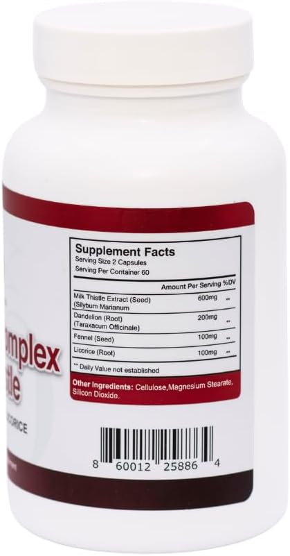 GG Natural Vitamins Liver Support Supplement - Potent Blend of Milk Thistle, Dandelion Root, Fennel, and Licorice for Ultimate Liver Health