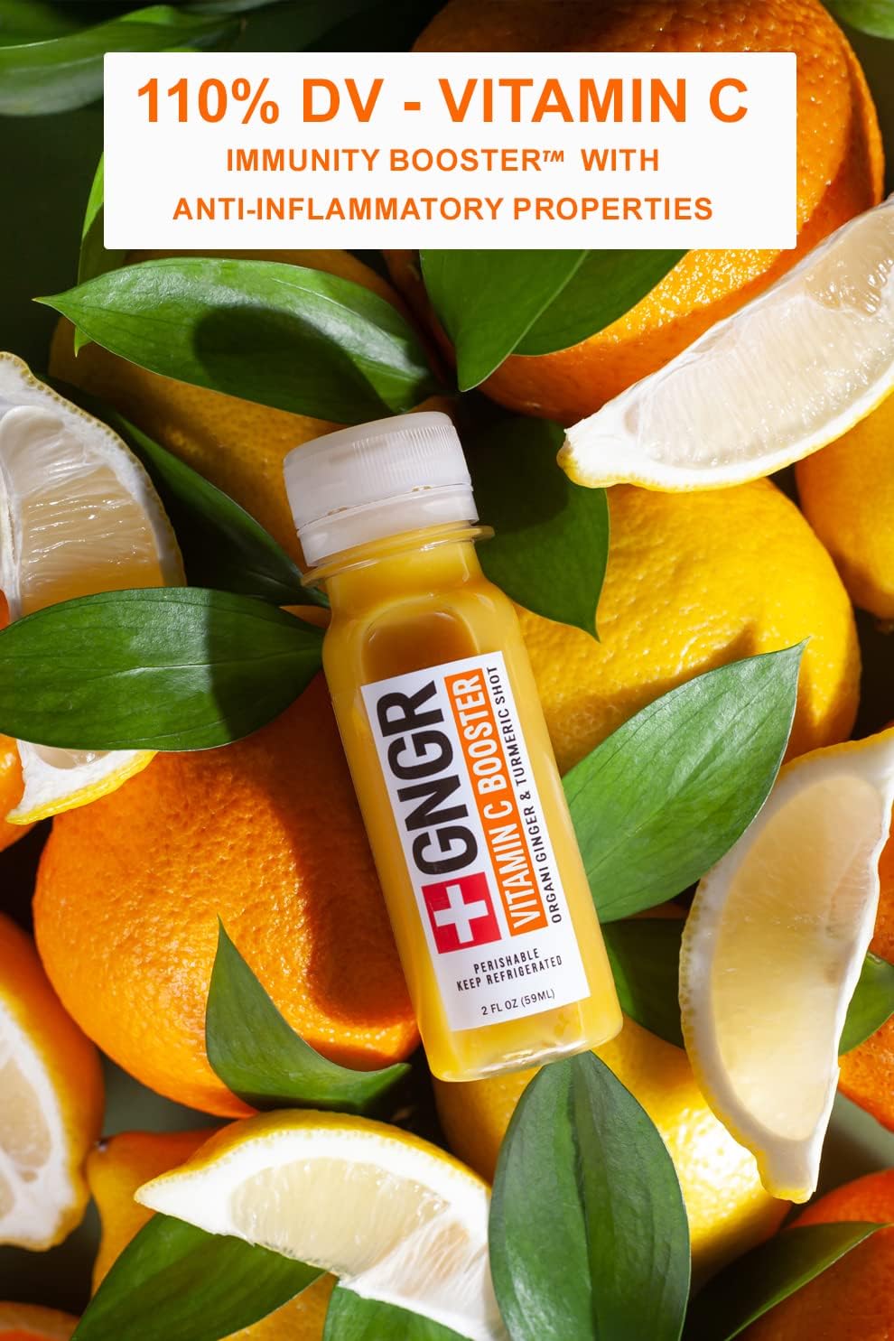 Ginger and Turmeric Immunity Shots with Vitamin C and Cayenne - 12 Pack of Cold-Pressed Peruvian Ginger Juice for Natural Immune & Digestive Support