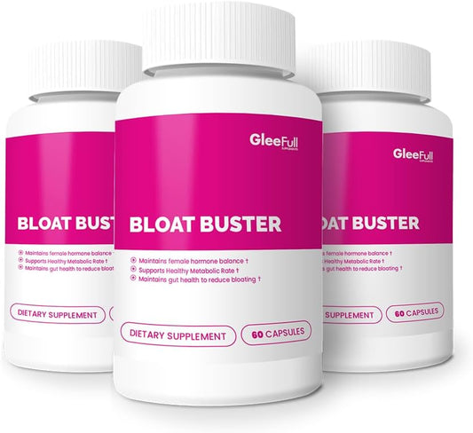 GleeFull Supplements Bloat Buster: Relief for Women's Bloating - Digestive Enzymes (3 Pack)