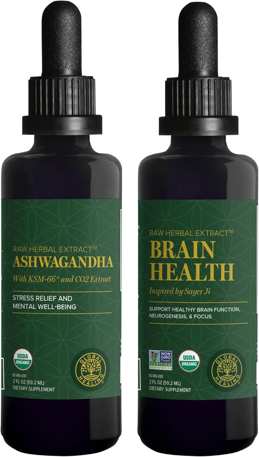 Global Healing Center Ashwagandha Complex Kit for Brain Health - Supports Mood and Function with Ashwagandha