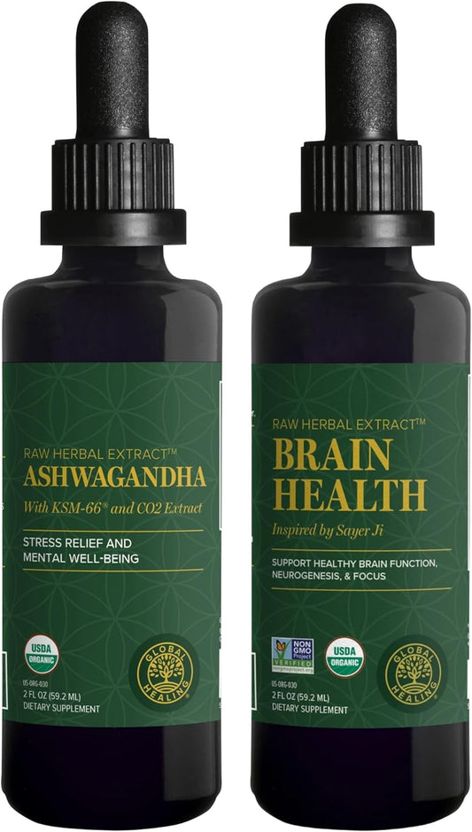Global Healing Center Ashwagandha Complex Kit for Brain Health - Supports Mood and Function with Ashwagandha