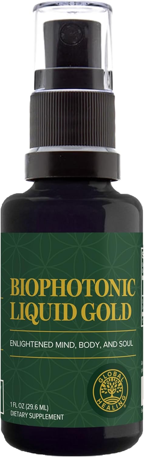 Global Healing Center Biophotonic Liquid Gold Supplement Spray - 1 Fl Oz - Enhance Your Health Today