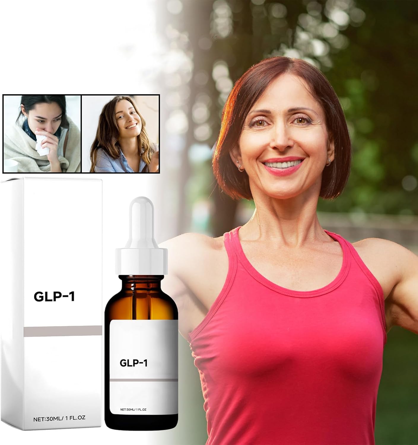 GLP-1 Supplement Drops for Men and Women - 2 Fl Oz - Pack of 2