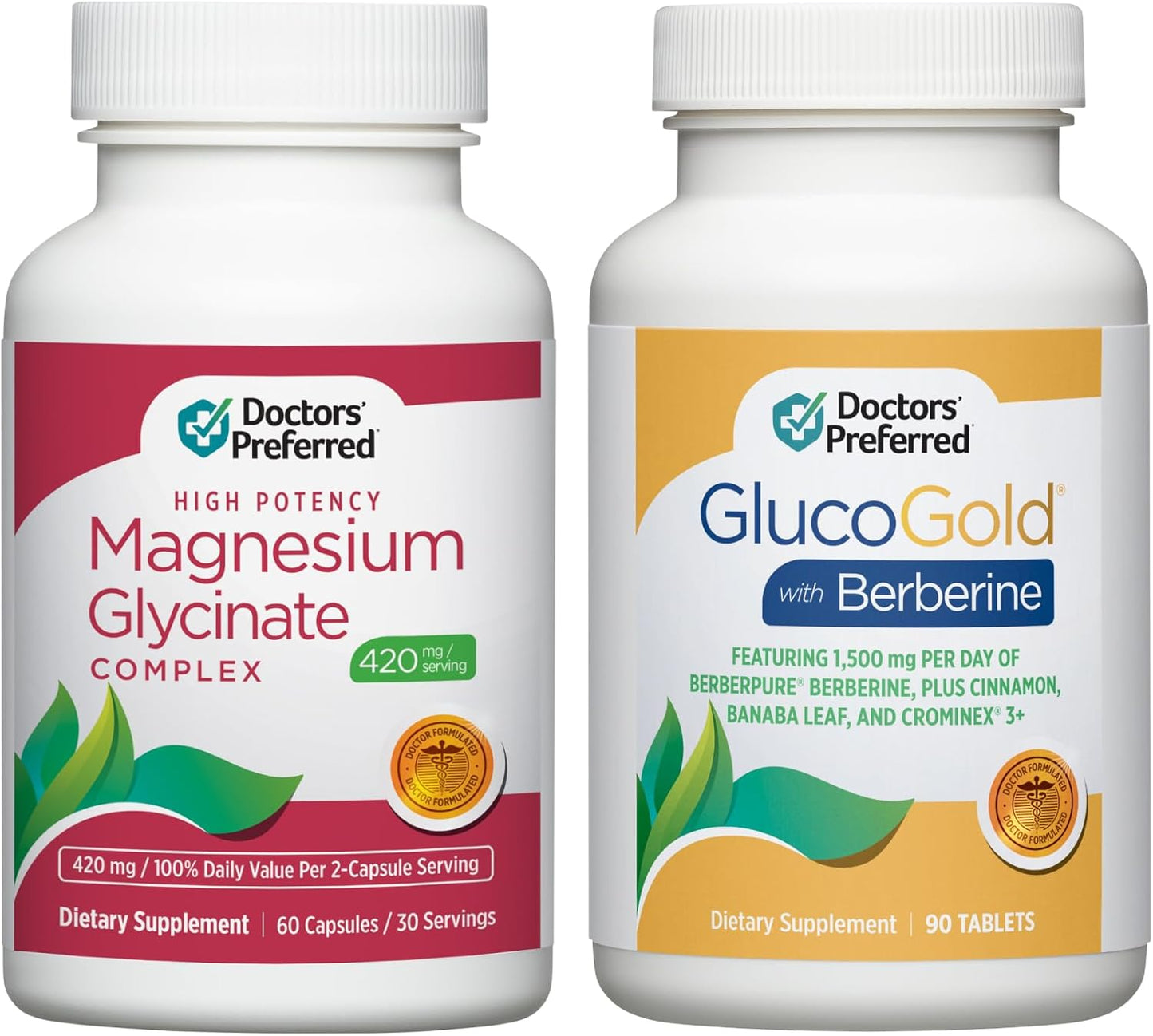 GlucoGold Supplement with Berberine and Magnesium Glycinate - Recommended by Doctors