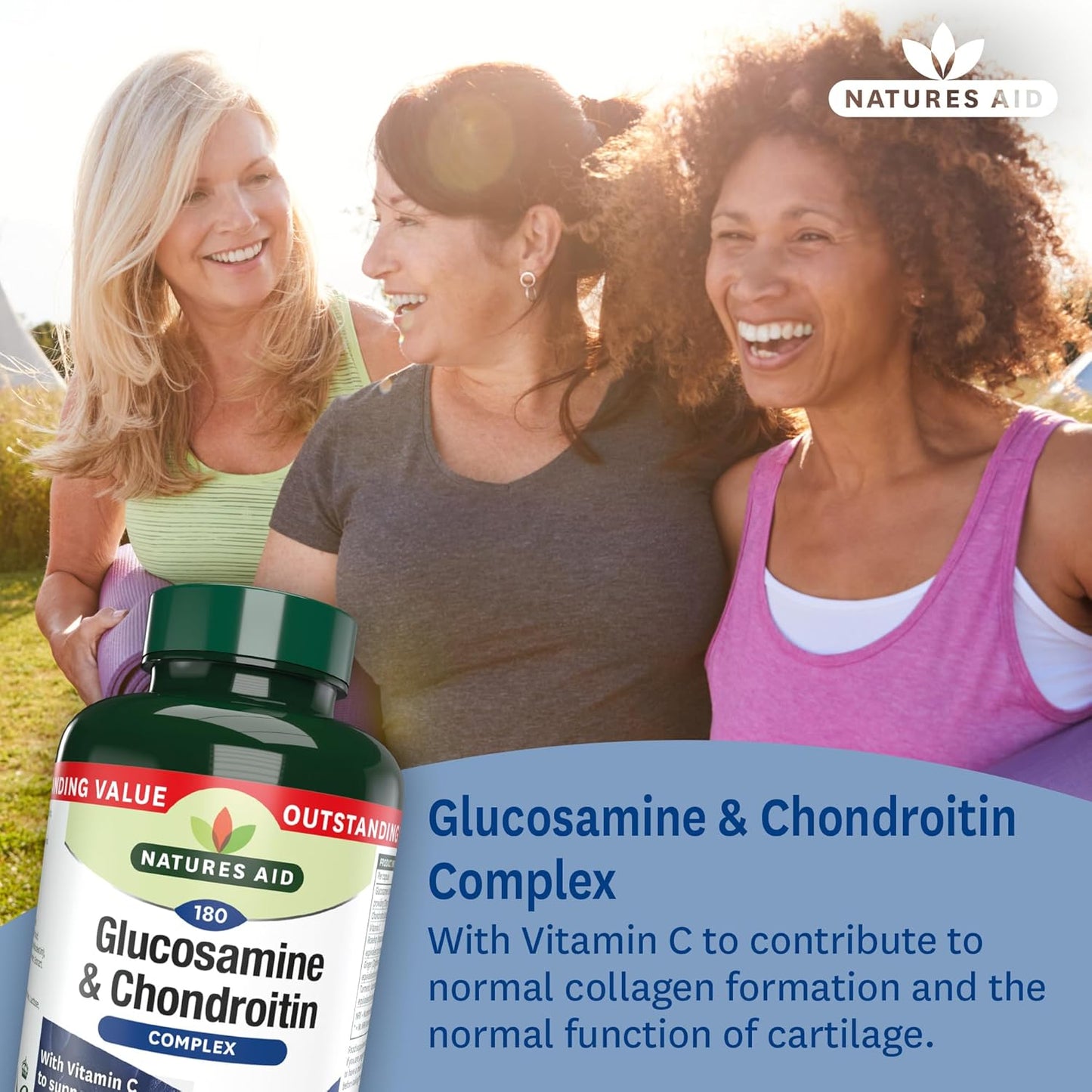 Glucosamine and Chondroitin Complex by Natures Aid - Joint Support Supplement for Mobility and Flexibility