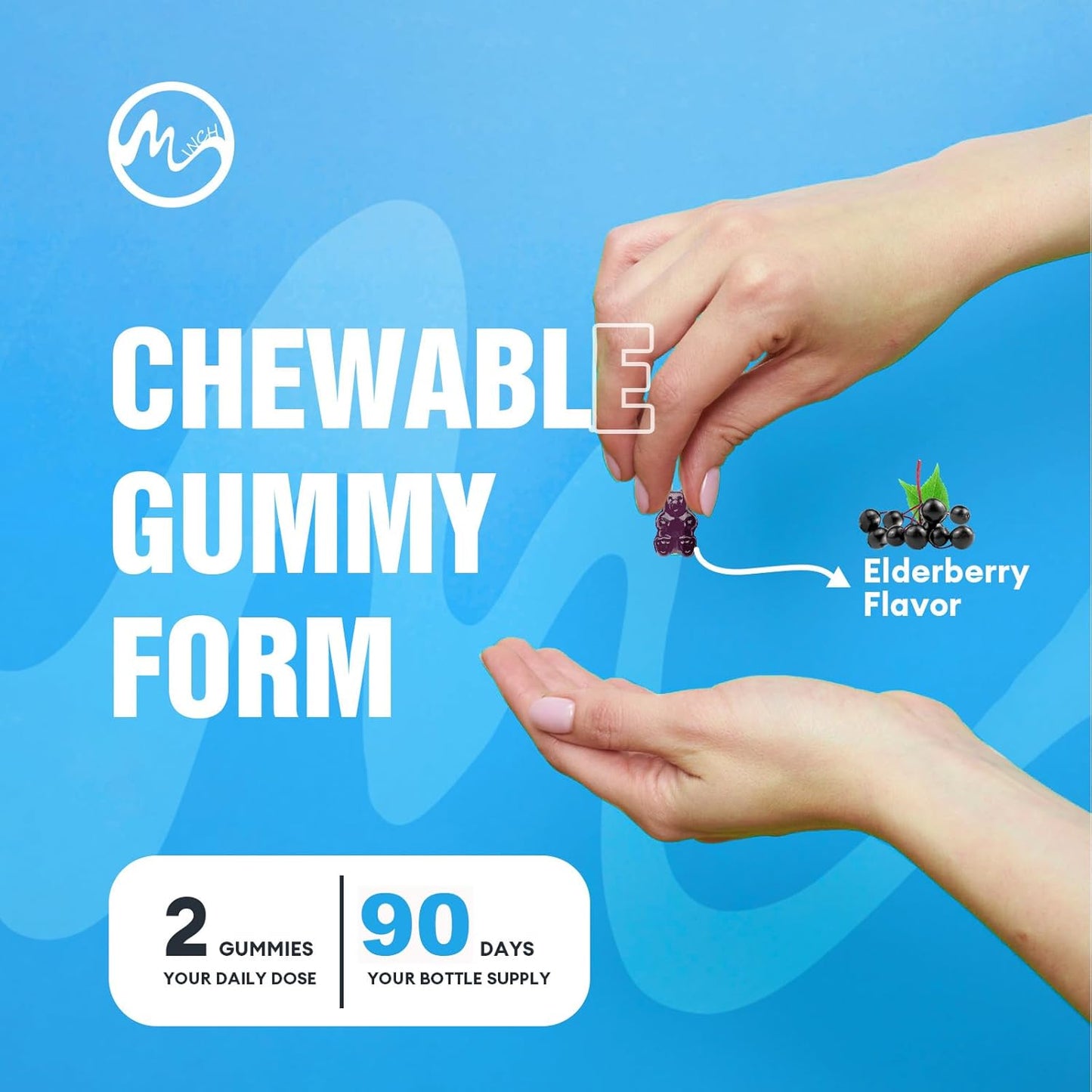 Glucosamine Chondroitin Gummies, 1500mg Glucosamine & 1000mg MSM, Joint Support for Adults, Elderberry Flavor, 90 Servings x 2 Pack