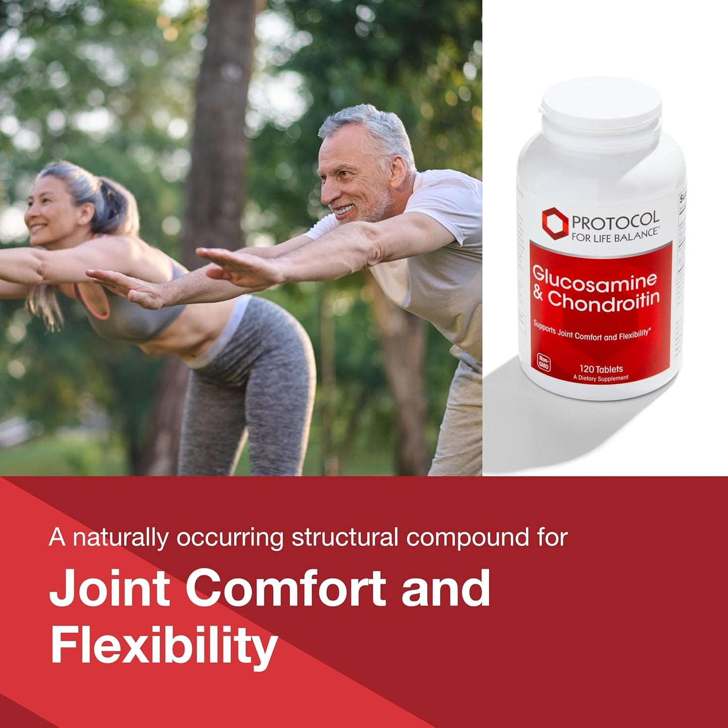 Glucosamine & Chondroitin Joint Support Supplement - Non-GMO, Dairy Free - 120 Tablets
