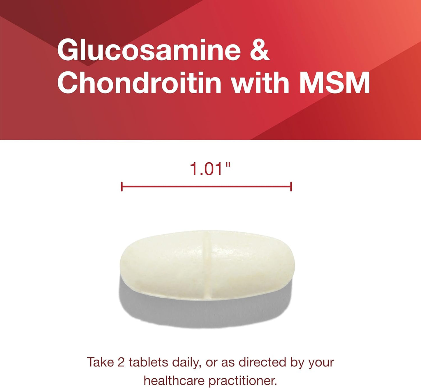 Glucosamine & Chondroitin Joint Support Supplement - Non-GMO, Dairy Free - 120 Tablets