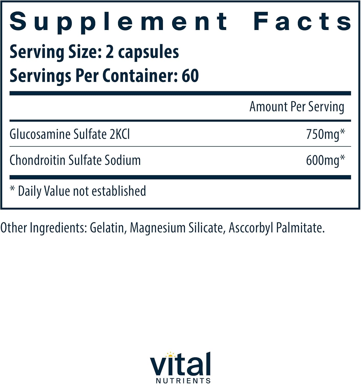 Glucosamine & Chondroitin Joint Support Supplement | 120 Capsules | Non-GMO, Gluten, Dairy, Soy Free | Promotes Healthy Cartilage & Mobility
