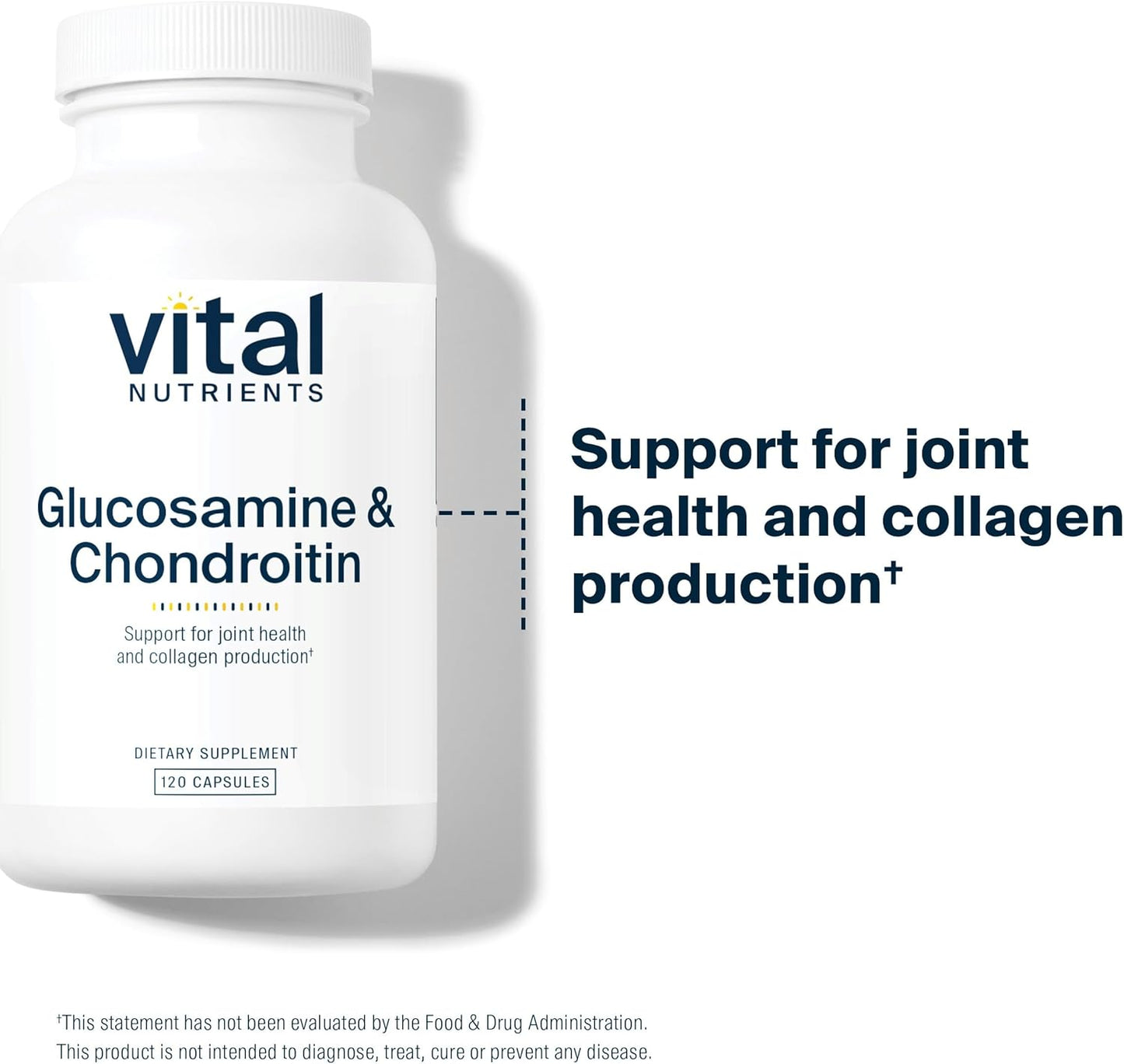 Glucosamine & Chondroitin Joint Support Supplement | 120 Capsules | Non-GMO, Gluten, Dairy, Soy Free | Promotes Healthy Cartilage & Mobility