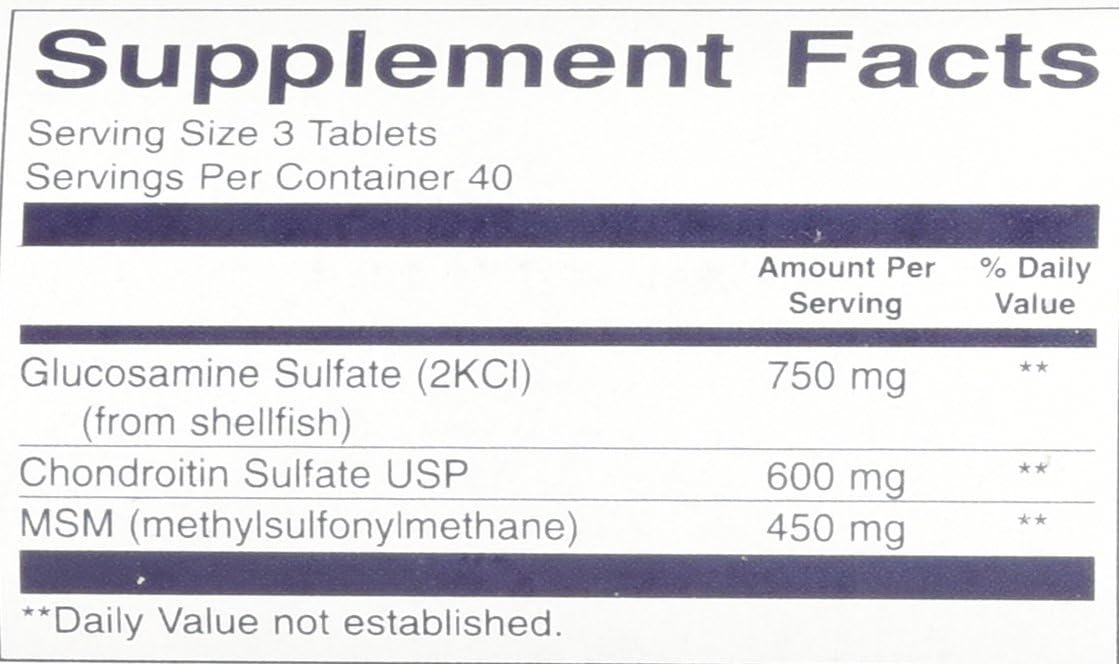 Glucosamine, Chondroitin & MSM 120 Tablets by Swanson Health