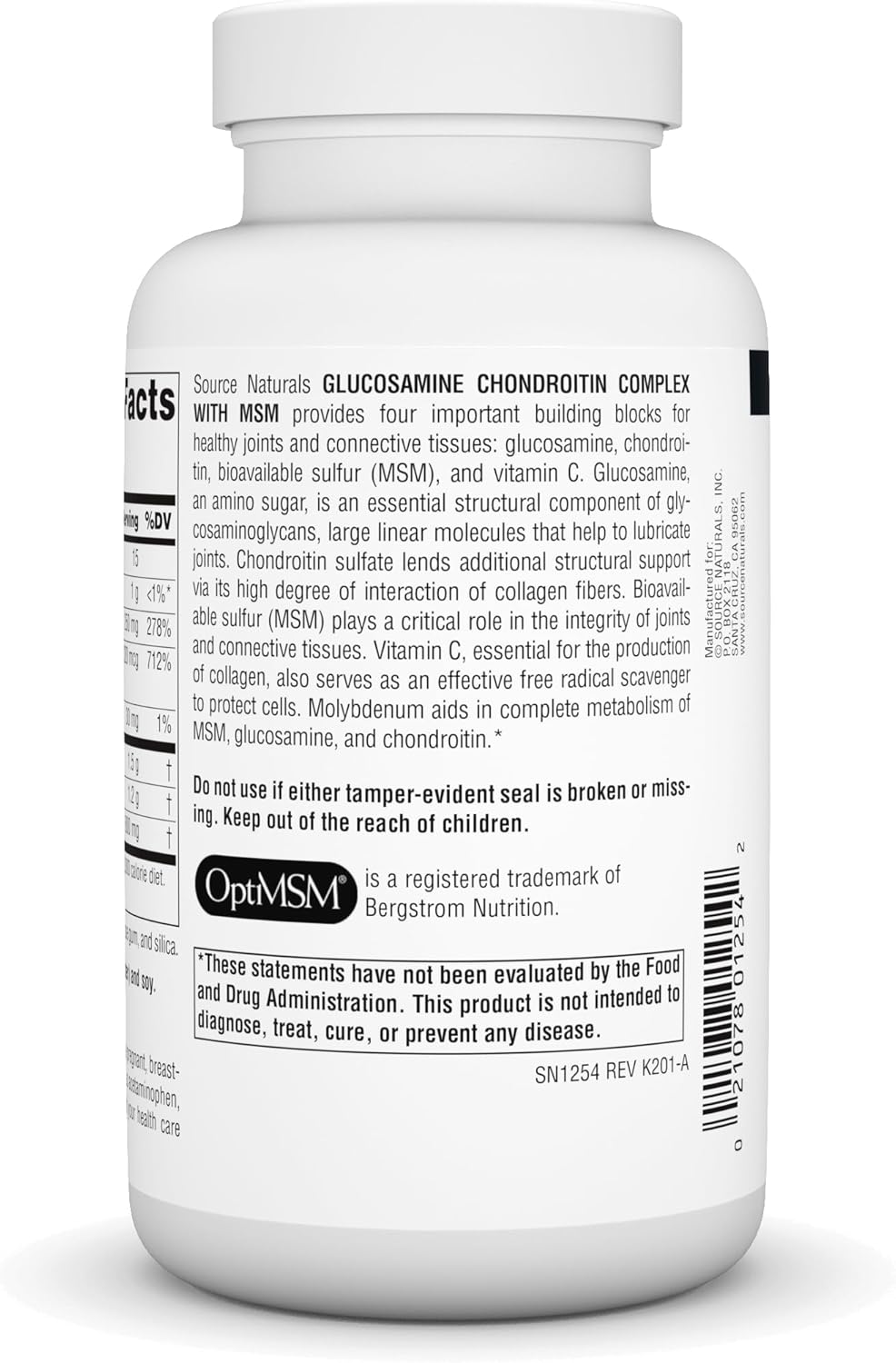 Glucosamine Chondroitin MSM Complex - 120 Tablets by Source Naturals
