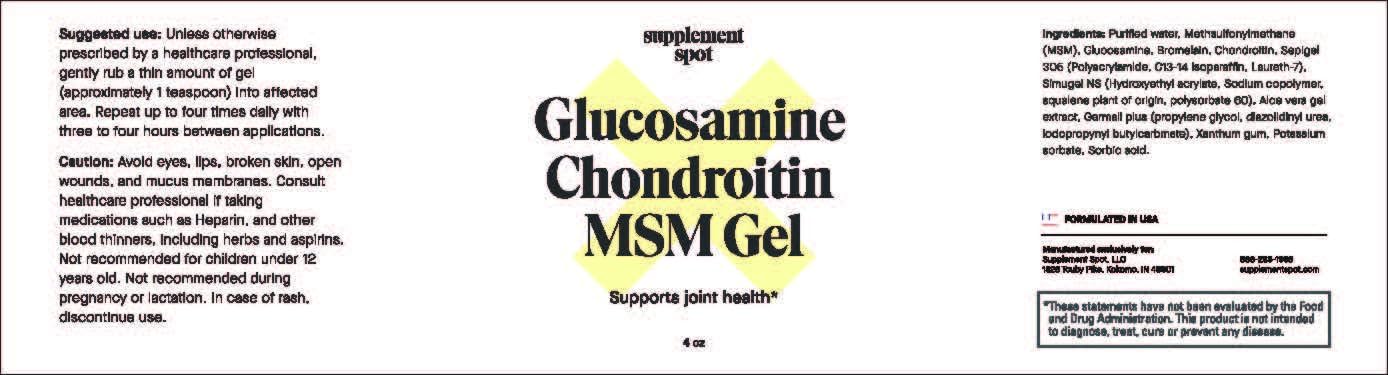 Glucosamine Chondroitin MSM Gel - Joint Health Support for Women & Men - 4 oz Gel (90 Day Supply)