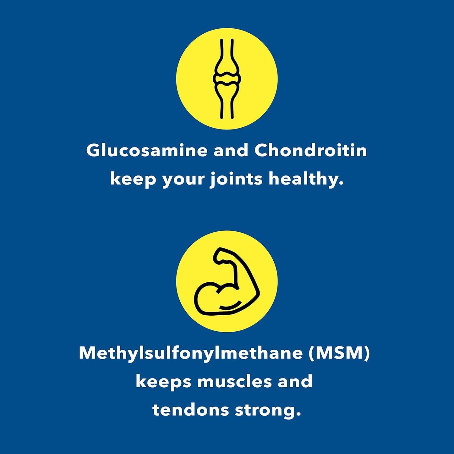 Glucosamine Chondroitin MSM Joint Supplements (120 Capsules) for Men & Women | Support Healthy Joints & Ease Discomfort in Back, Knee, Hands | Nutritional Complex