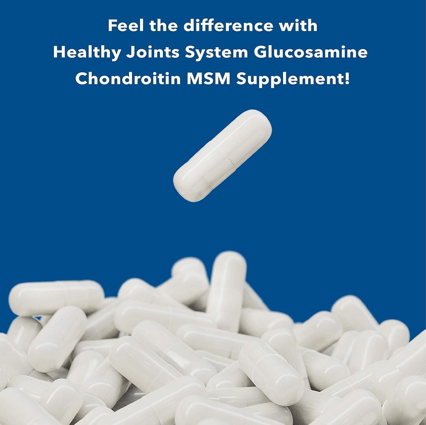 Glucosamine Chondroitin MSM Joint Supplements (120 Capsules) for Men & Women | Support Healthy Joints & Ease Discomfort in Back, Knee, Hands | Nutritional Complex
