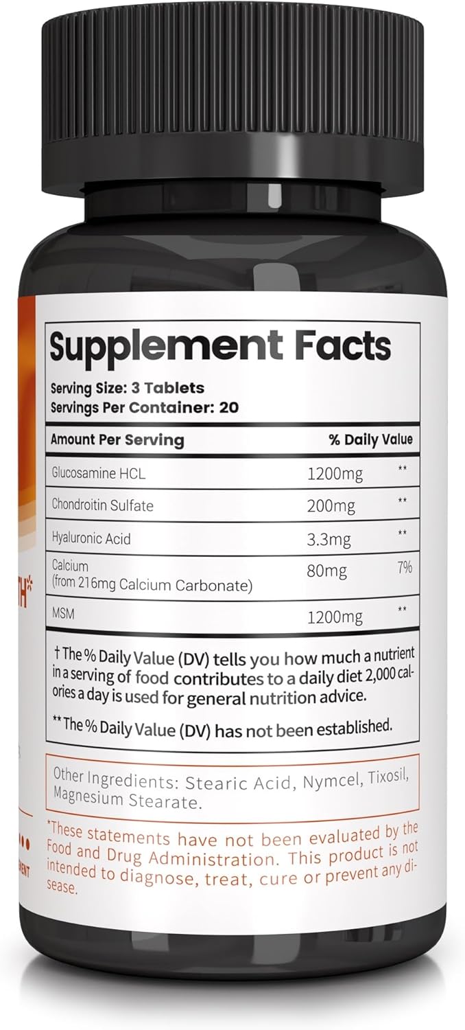 Glucosamine Chondroitin MSM Joint Support Supplement - 60 Tablets for Joint Health by Losoki