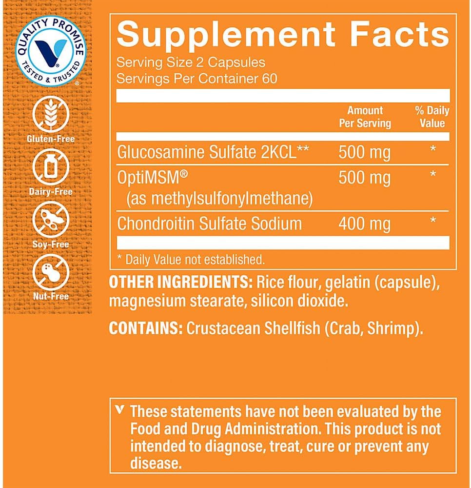 Glucosamine Chondroitin MSM Supplement - 120 Capsules by The Vitamin Shoppe