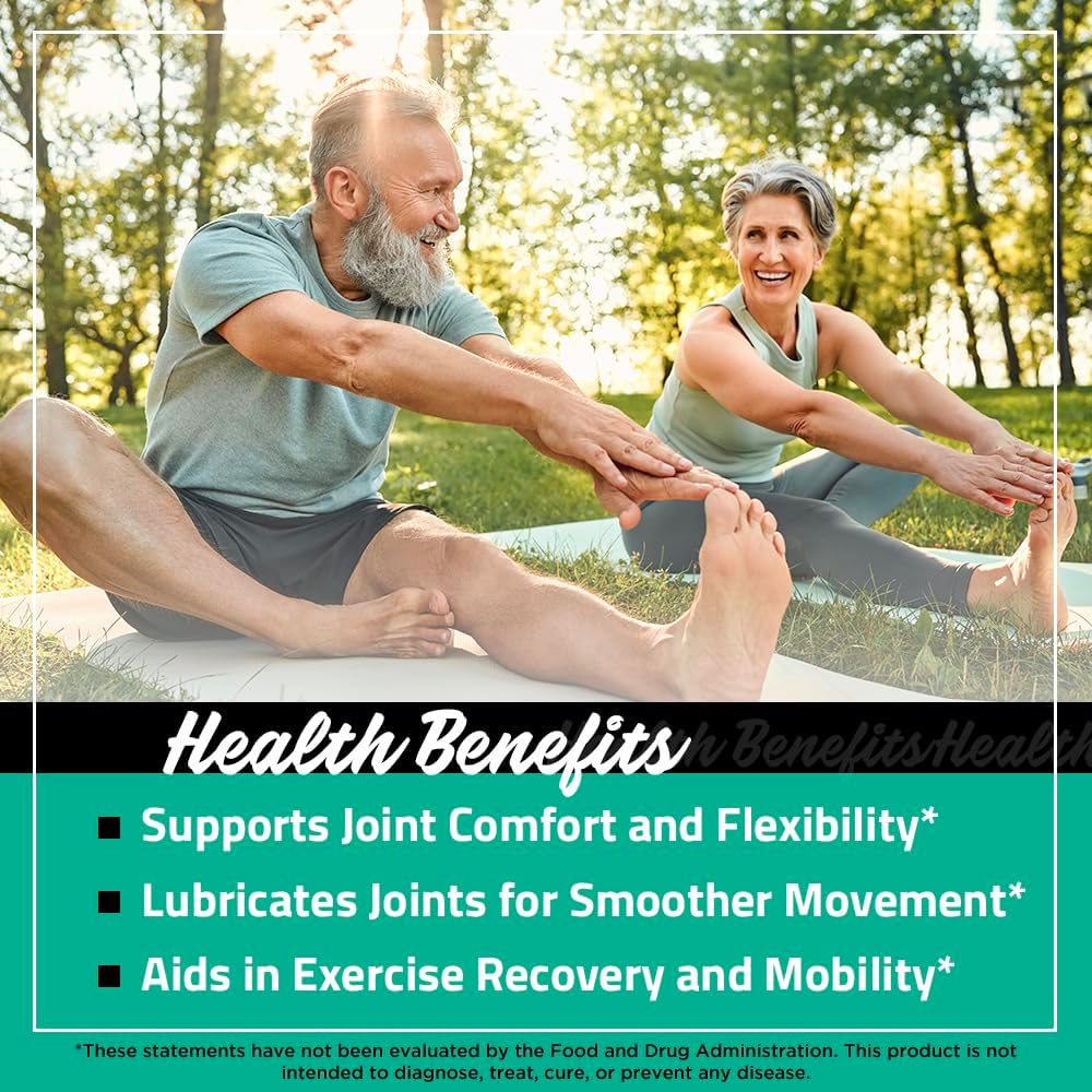 Glucosamine Chondroitin MSM Supplement with Turmeric & Boswellia for Joint Health - 90 Capsules | Non-GMO & Gluten Free