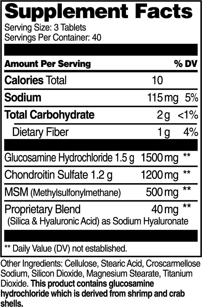 Glucosamine Chondroitin Plus Tablets for 21st Century Joint Support, 120 Count