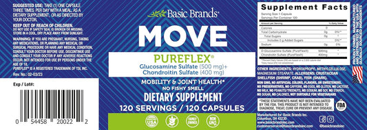 Glucosamine Chondroitin Supplement 120 Count - Basic Brands