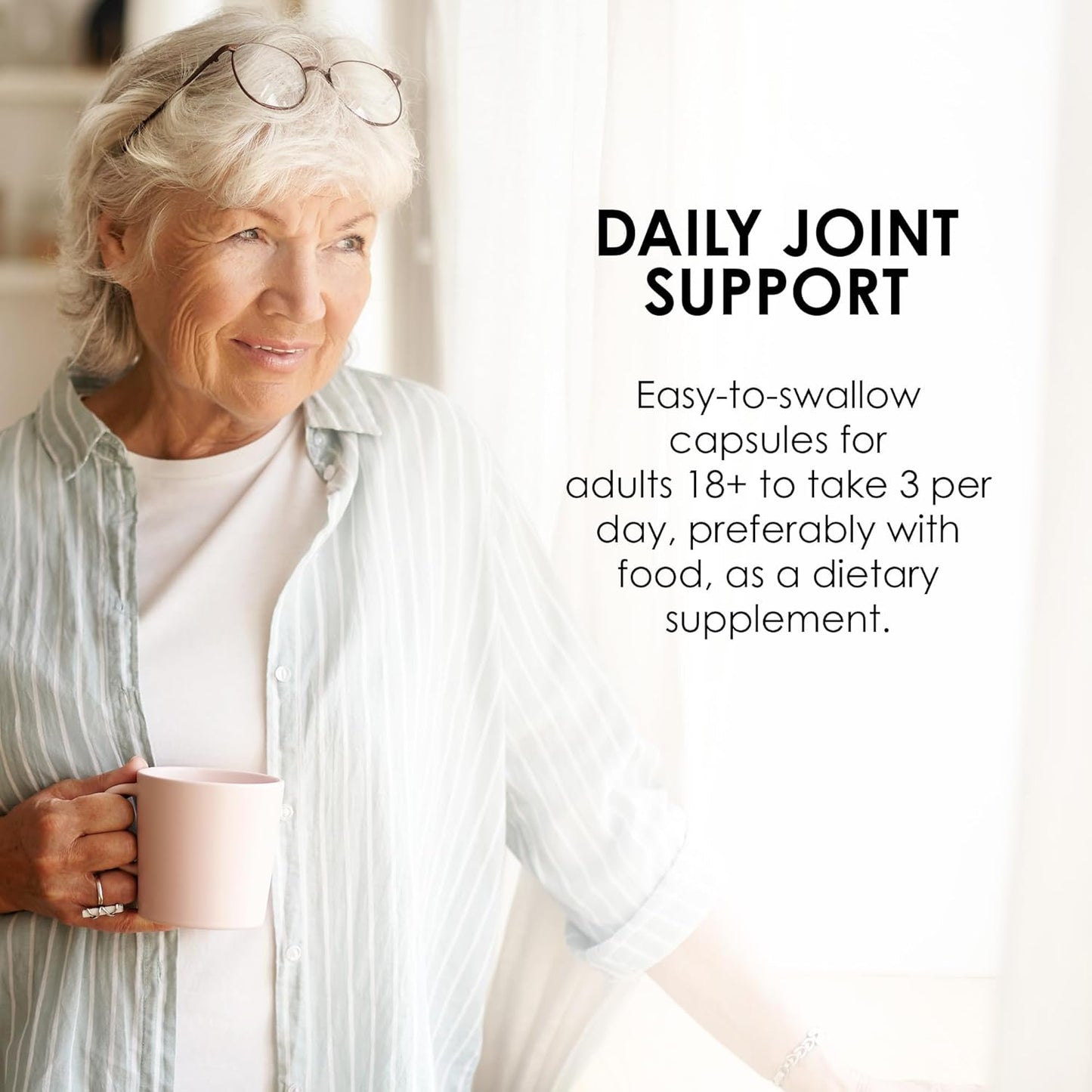 Glucosamine Chondroitin Supplement with Vitamin C for Joint Health - 60 Capsules