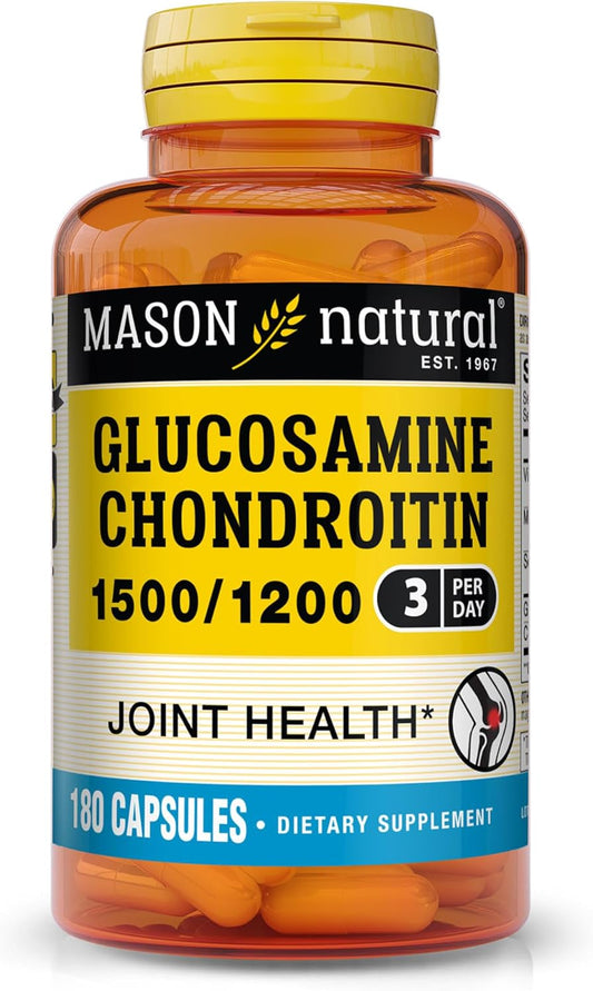 Glucosamine Chondroitin with Vitamin C Capsules for Joint Health, Flexibility, and Mobility - 180 Count