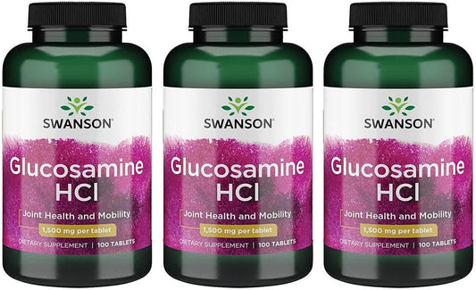 Glucosamine HCL 1500mg 100 Tablets - Pack of 3 by Swanson