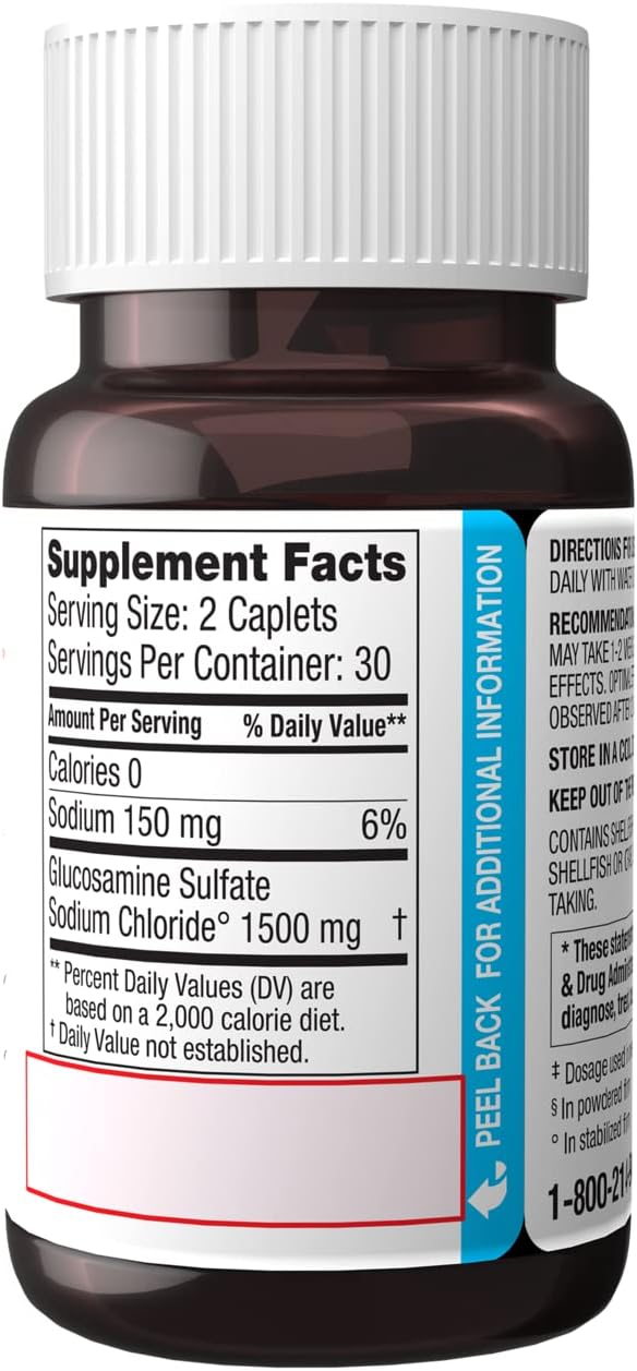 Glucosamine Sulfate 750mg Joint Supplement for Knee Comfort & Health - 60 Pills