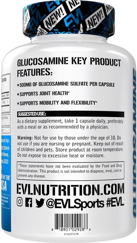 Glucosamine Sulfate Joint Health Supplement - 500mg - Mobility & Flexibility Support - 90 Servings
