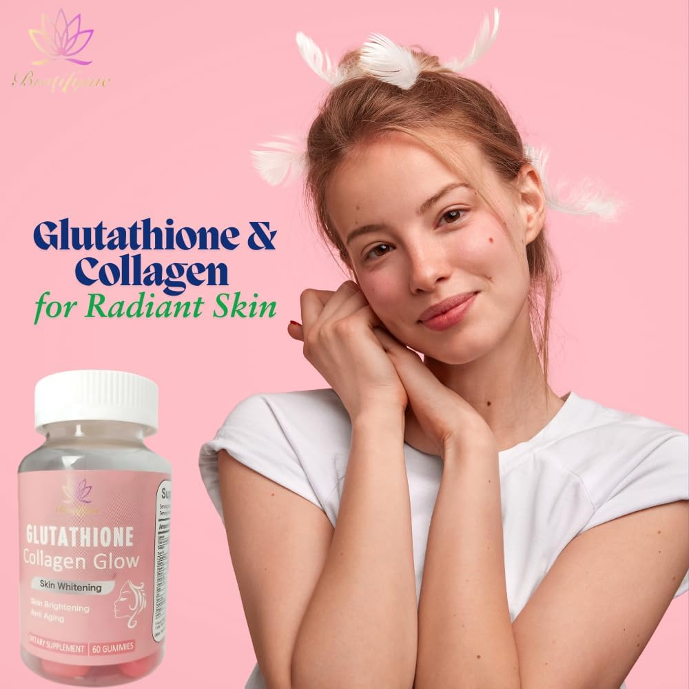Glutathione Collagen Gummies for Skin, Detox & Immune Support - Antioxidant Supplement by Biotifyme
