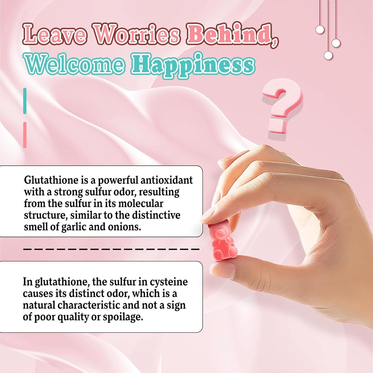 Glutathione Collagen Gummies with Vitamin C for Women - Hair Skin Nails Support - Vegan Anti-Aging Supplement - 60 Sugar-Free Strawberry Gummies