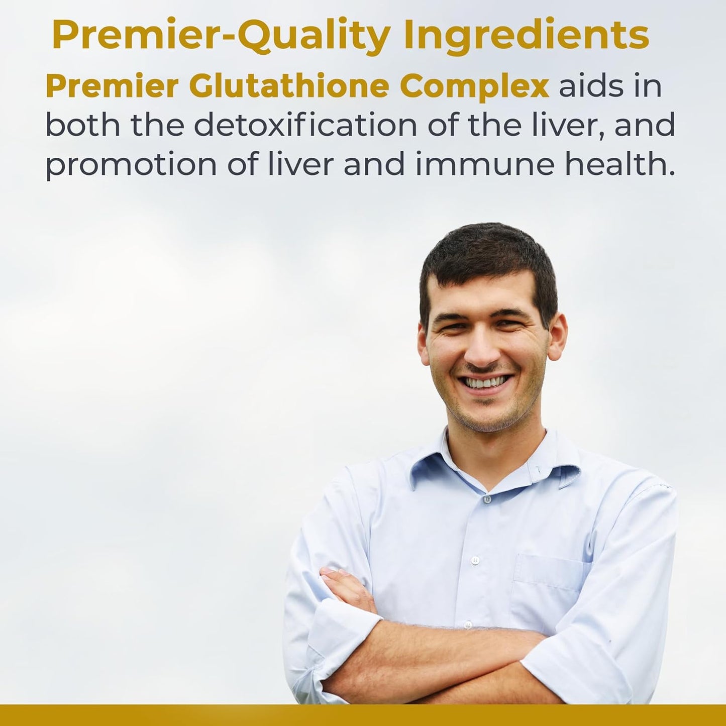 Glutathione Complex Supplement for Liver & Immune Health - 60 Vegetarian Capsules - Daily Support for Immune System & Liver Detox