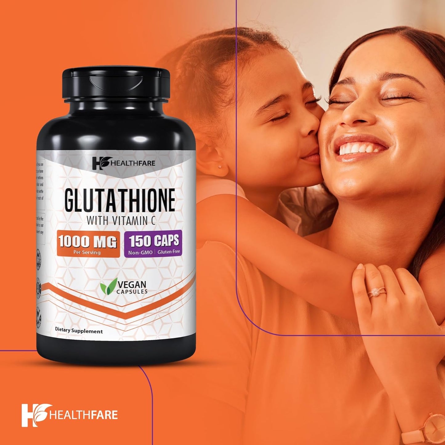 Glutathione Supplement 1000mg | 150 Veg Capsules | Non-GMO | Vegetarian | USA Made