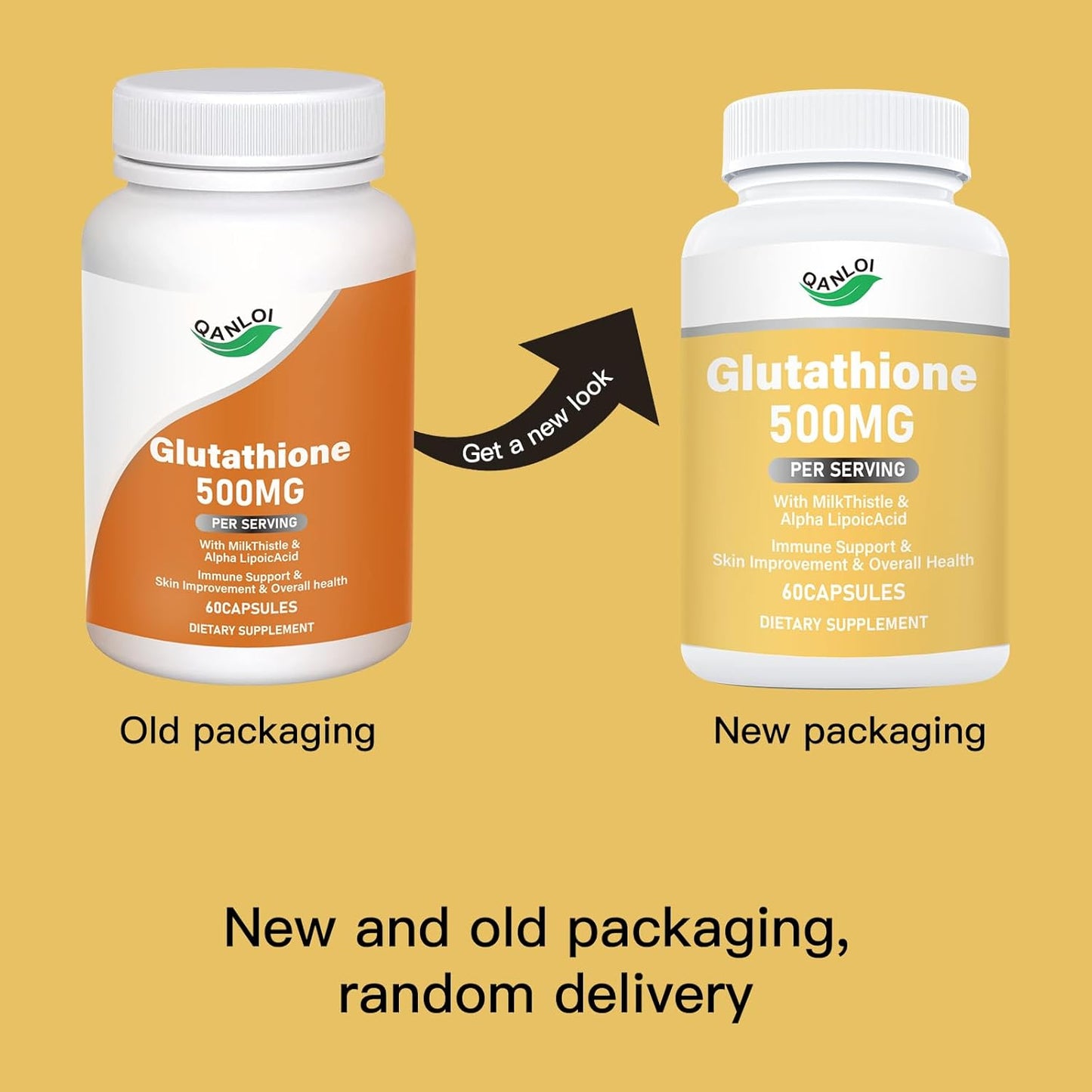 Glutathione Supplement with Milk Thistle & Alpha Lipoic Acid - Immune Support and Skin Improvement - 60 Veggie Capsules