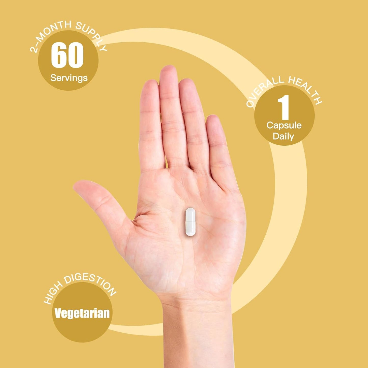 Glutathione Supplement with Milk Thistle & Alpha Lipoic Acid - Immune Support and Skin Improvement - 60 Veggie Capsules