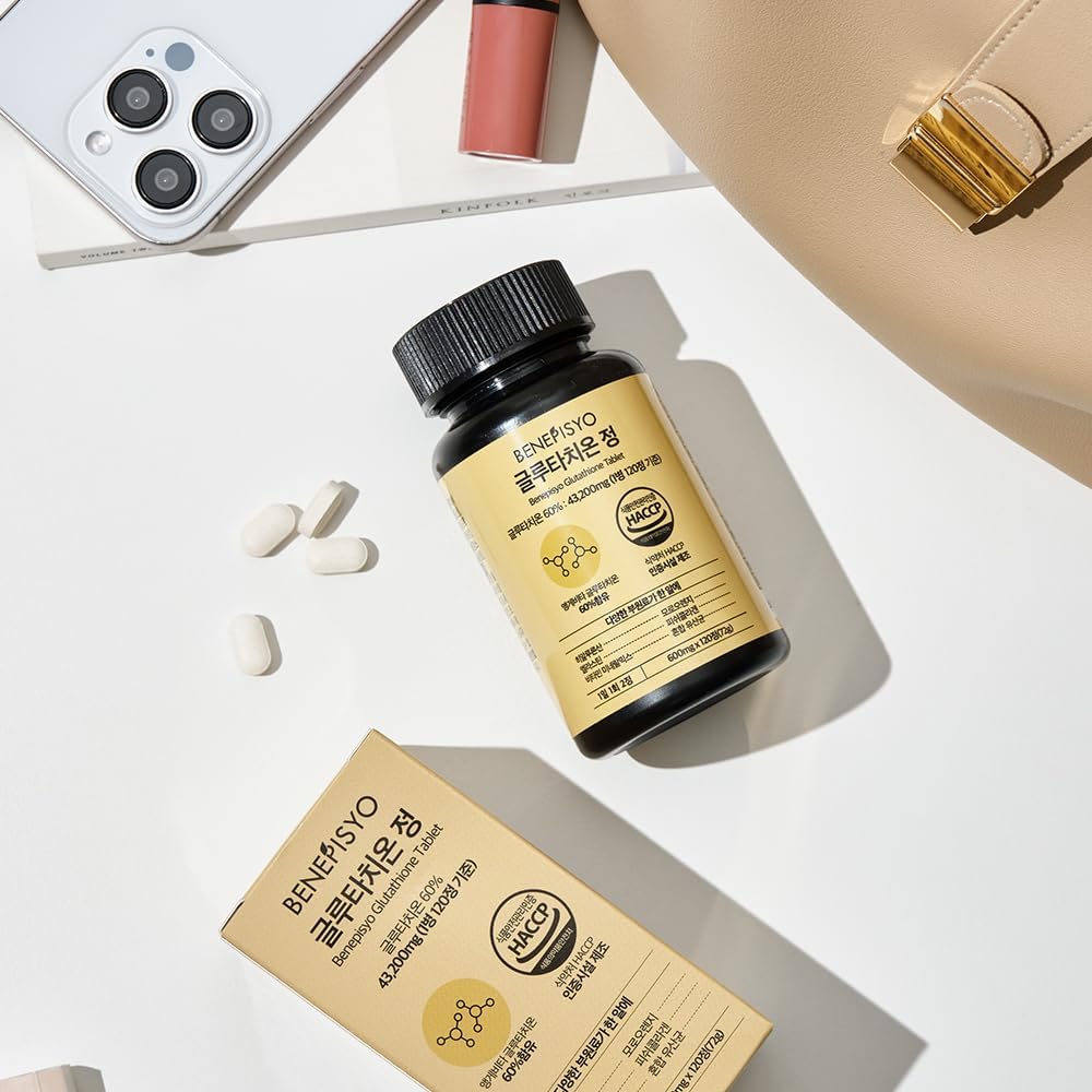 Glutathione Tablets 120 Count for 2 Month Supply - Benepisyo Supplement